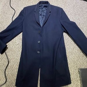 COS Wool Navy Overcoat Size 50 EU